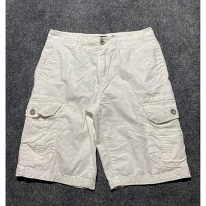 Union Mens White Cotton Cargo Shorts Size 34 Utility Gorpcore Skate Casual
